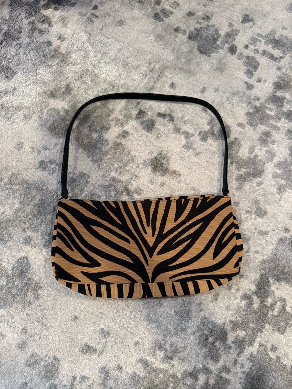 Kate Spade New York Zebra Print Baguette Shoulder Bag | USA Made | Y2K Vintage